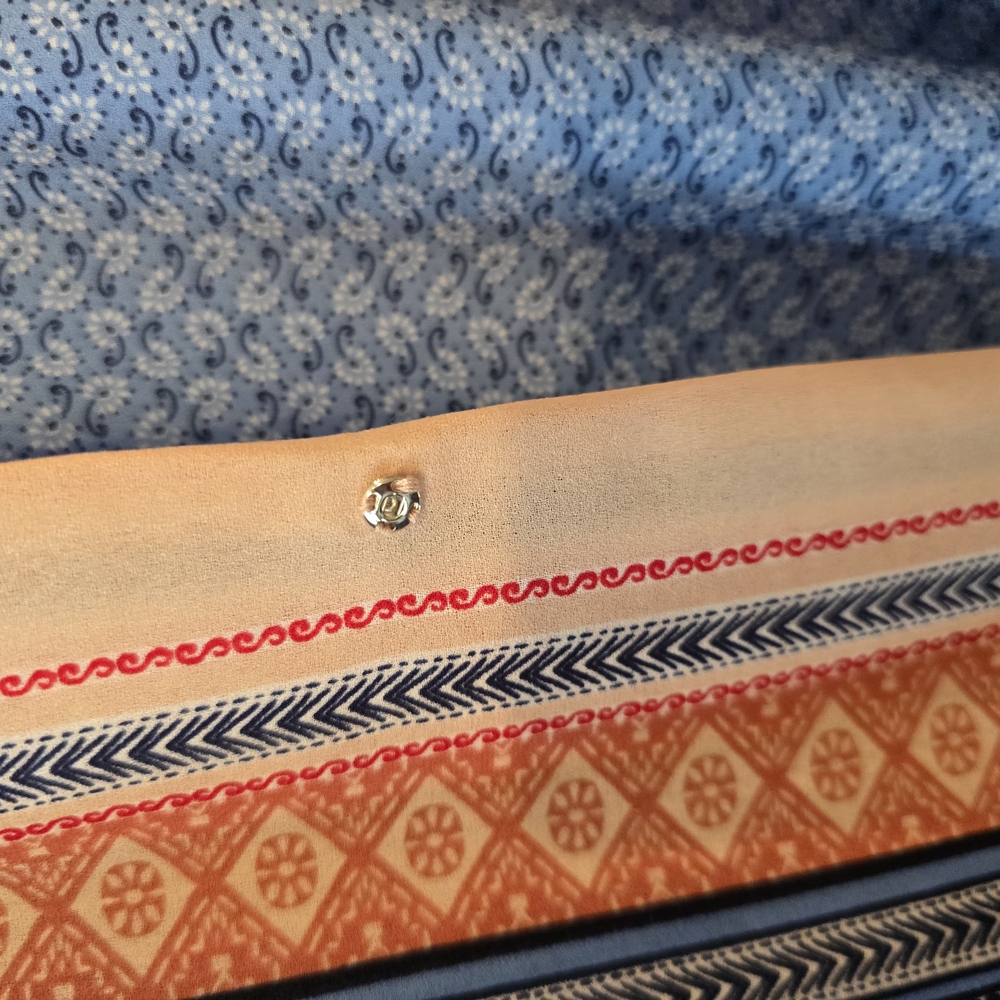 Womens Blue Patterned Blouse - image 8